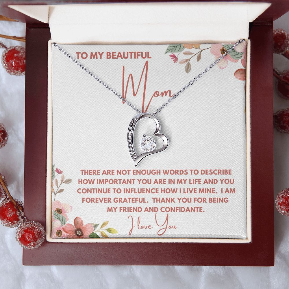 To My Beautiful Mom | Forever Love Necklace | Not Enough Words