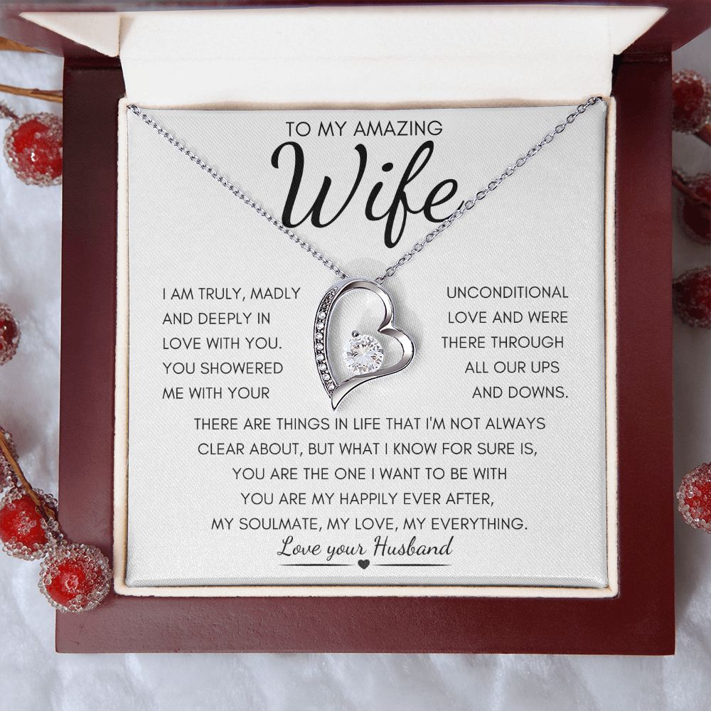 TO MY AMAZING WIFE | Forever Love Necklace | Anniversary gift, Gift from husband, Wife birthday gift, Wife anniversary, Gift for wife