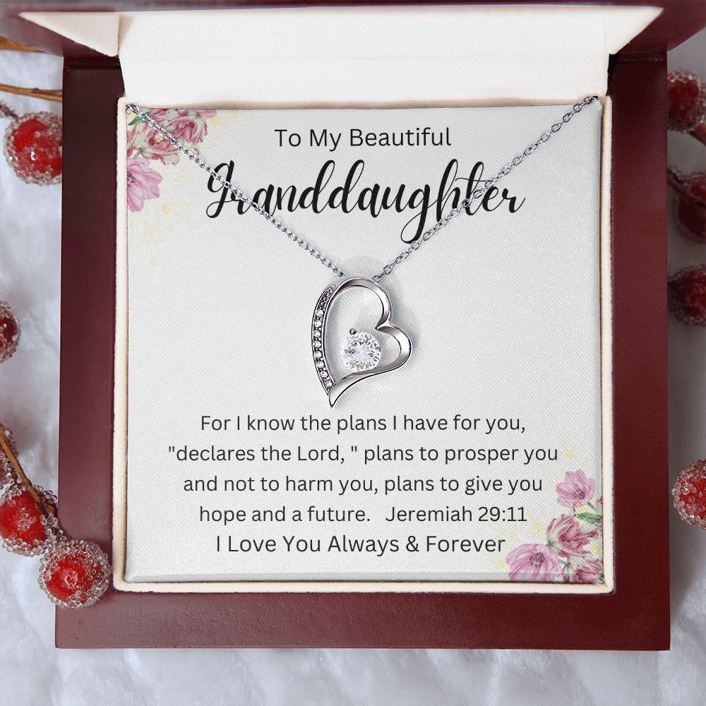 To My Beautiful Granddaughter | Forever Love Necklace