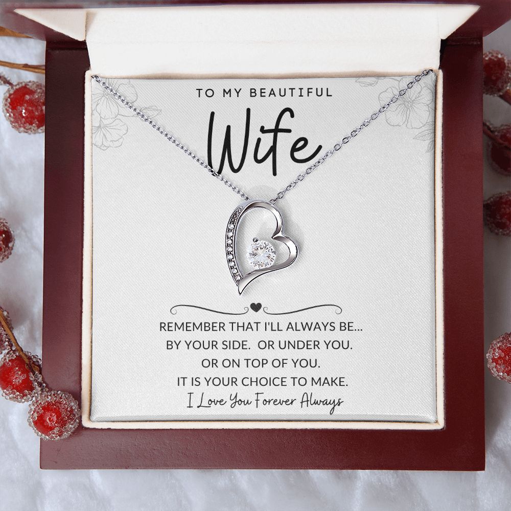 To My Beautiful Wife | Forever Love Necklace | I'll Always Be By Your Side