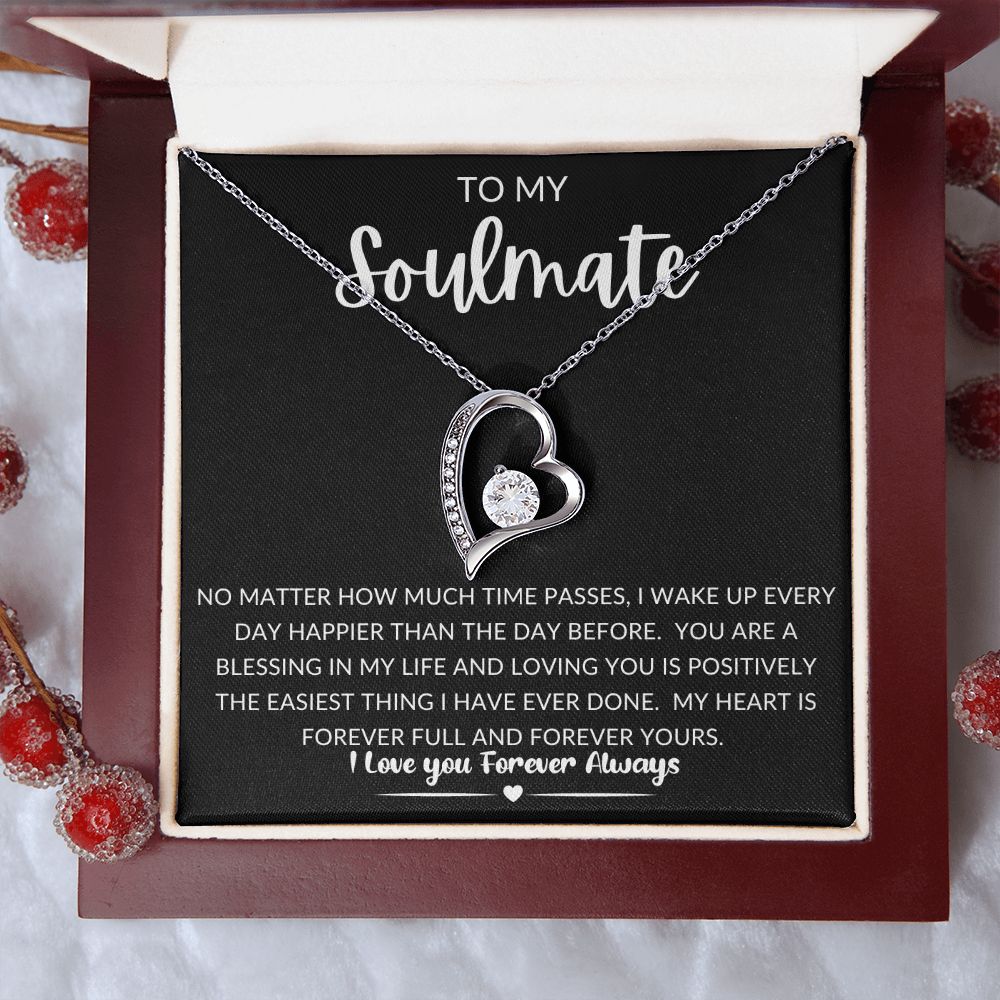 TO MY SOULMATE | Forever Love Necklace | Gift for soulmate, Anniversary gift, Girlfriend necklace, Gift for wife, Birthday gift