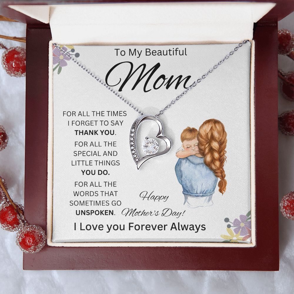 To My Beautiful Mom | Forever Love Necklace