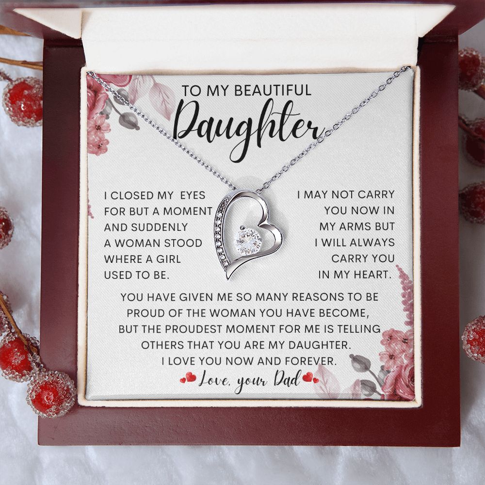 To My Beautiful Daughter | Gift For Daughter, Daughter Necklace, Birthday Gift