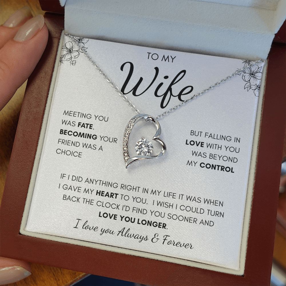 To My Wife | Forever Love Necklace | I Gave My Heart To You