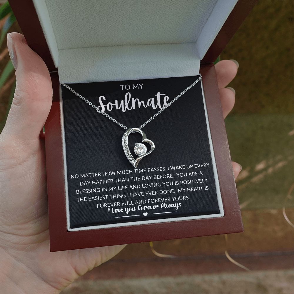 TO MY SOULMATE | Forever Love Necklace | Gift for soulmate, Anniversary gift, Girlfriend necklace, Gift for wife, Birthday gift
