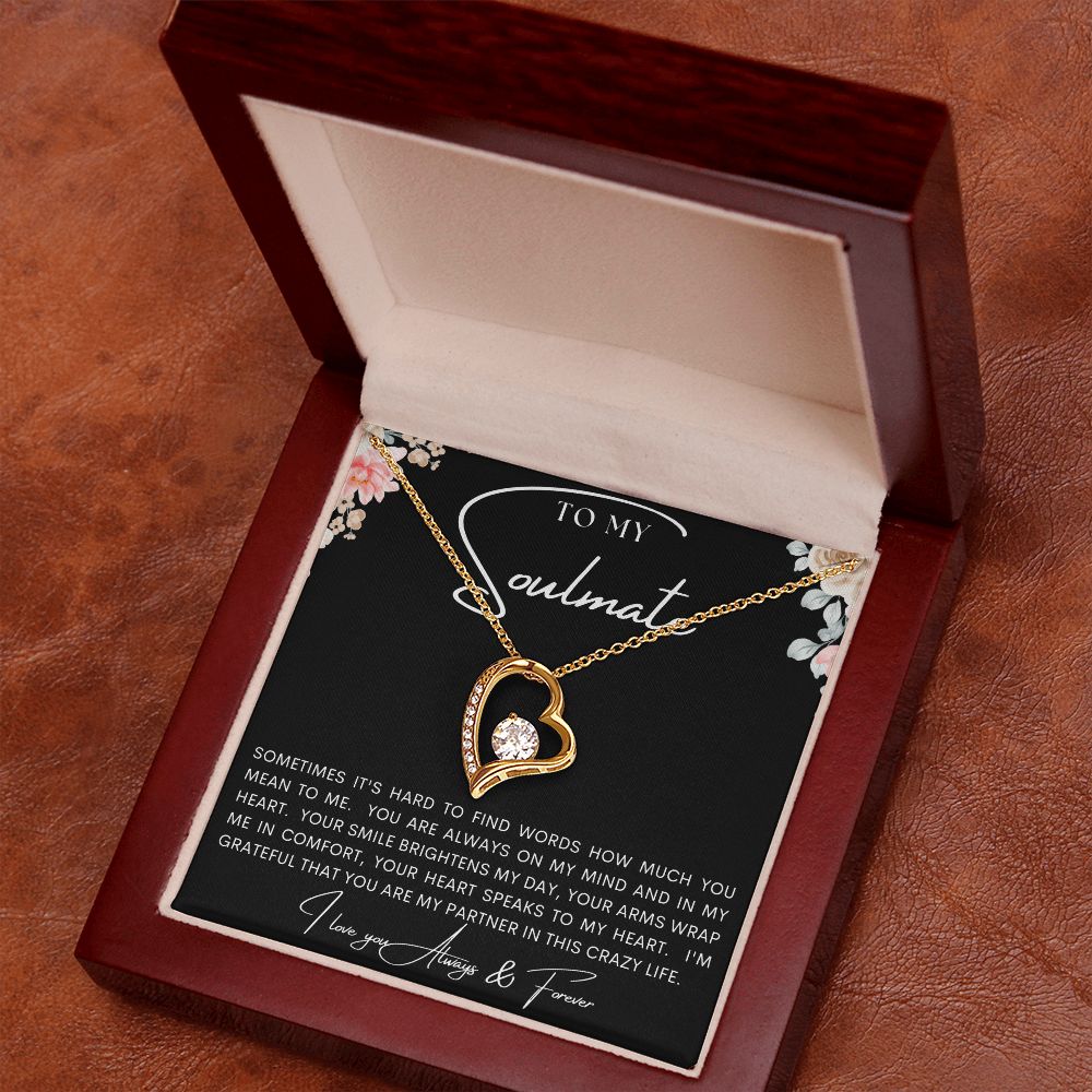 TO MY SOULMATE | Forever Love Necklace | To My Soulmate, Gift for soulmate, Anniversary gift, Girlfriend necklace, Gift for wife, Birthday gift