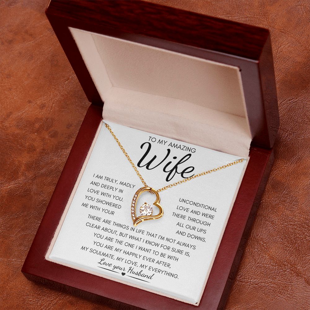 TO MY AMAZING WIFE | Forever Love Necklace | Anniversary gift, Gift from husband, Wife birthday gift, Wife anniversary, Gift for wife