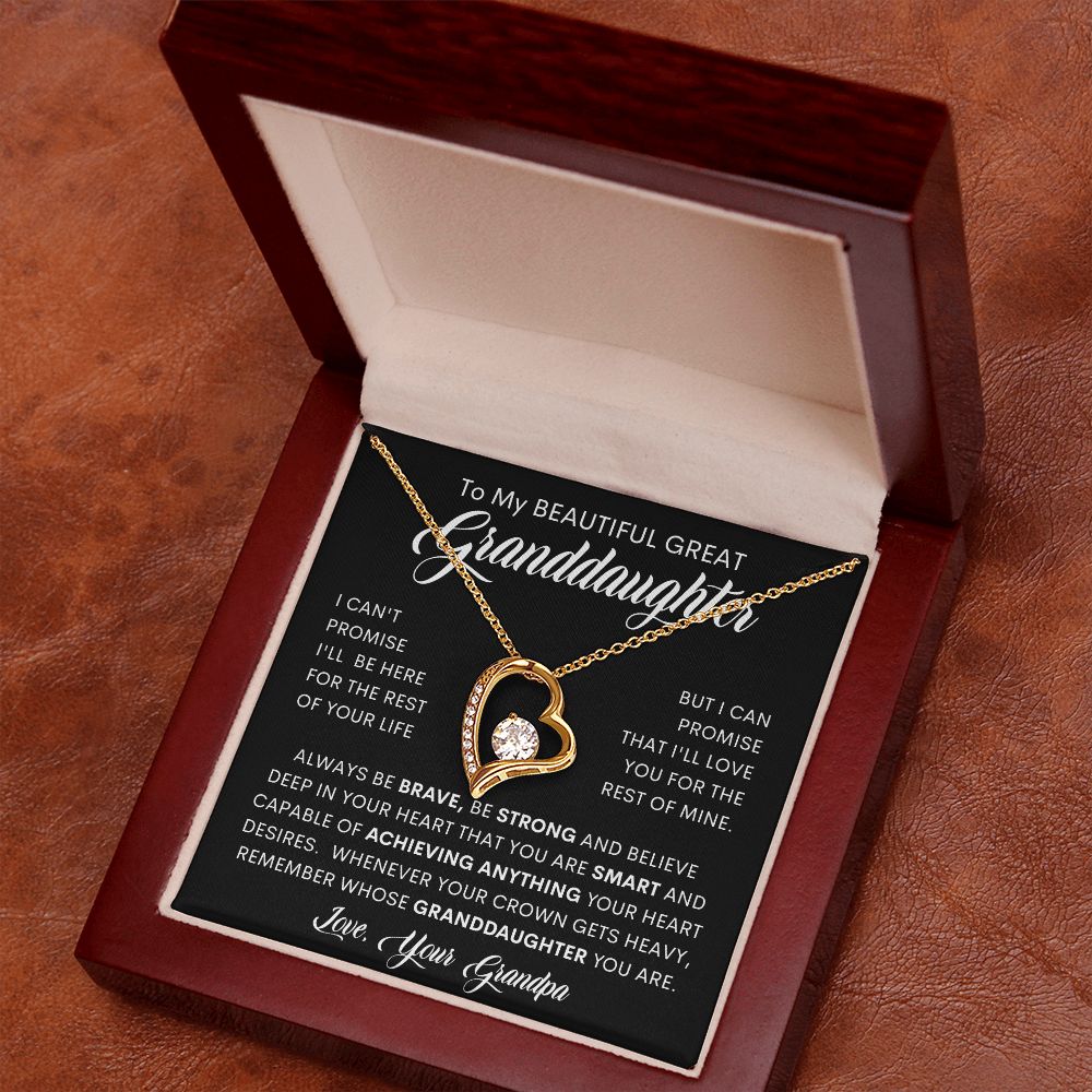 To My Beautiful Great Granddaughter | Forever Love Necklace