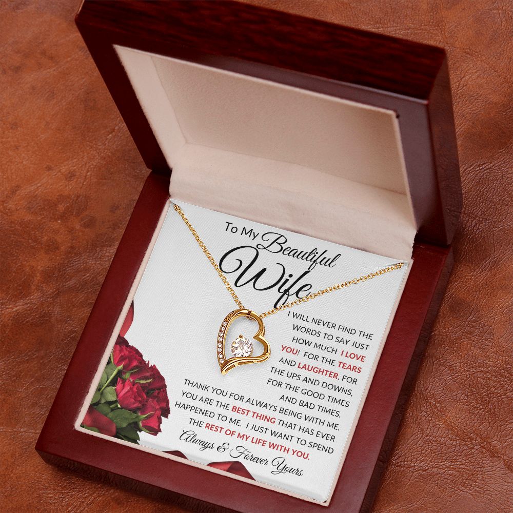 To My Beautiful Wife | Forever Love Necklace | I Will Never Find