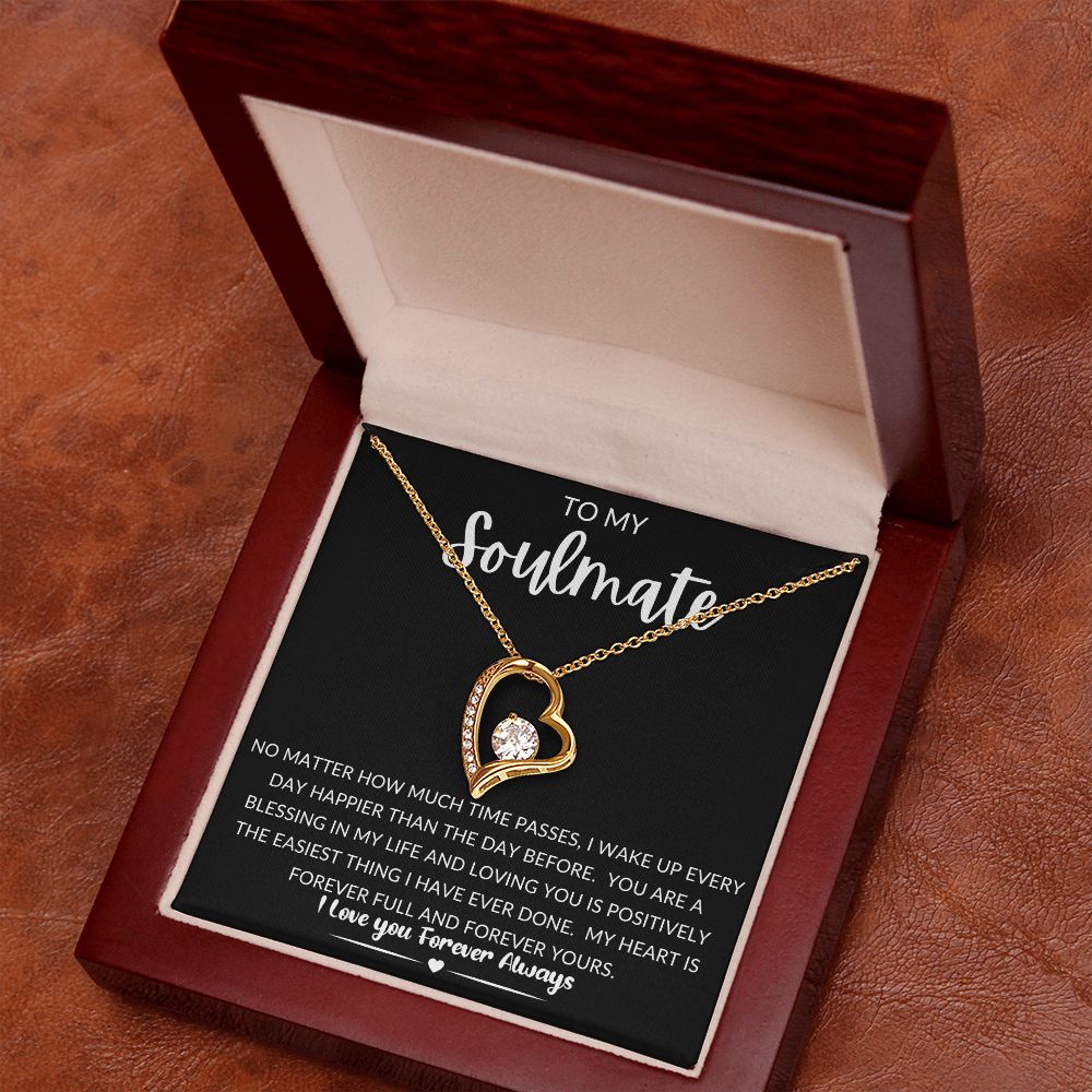 TO MY SOULMATE | Forever Love Necklace | Gift for soulmate, Anniversary gift, Girlfriend necklace, Gift for wife, Birthday gift