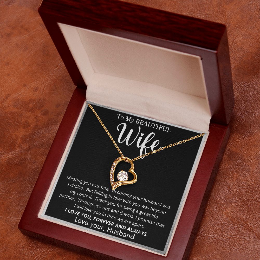 To My Beautiful Wife | Forever Love Necklace