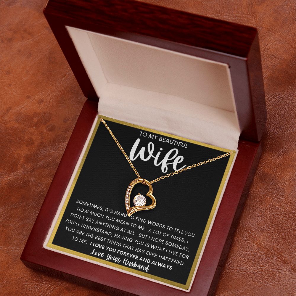 TO MY BEAUTIFUL WIFE | Forever Love Necklace | Gift for her, Husband to wife gift, Wife gift ideas ,To my wife gifts, Necklace for wife, To my wife  Wife birthday