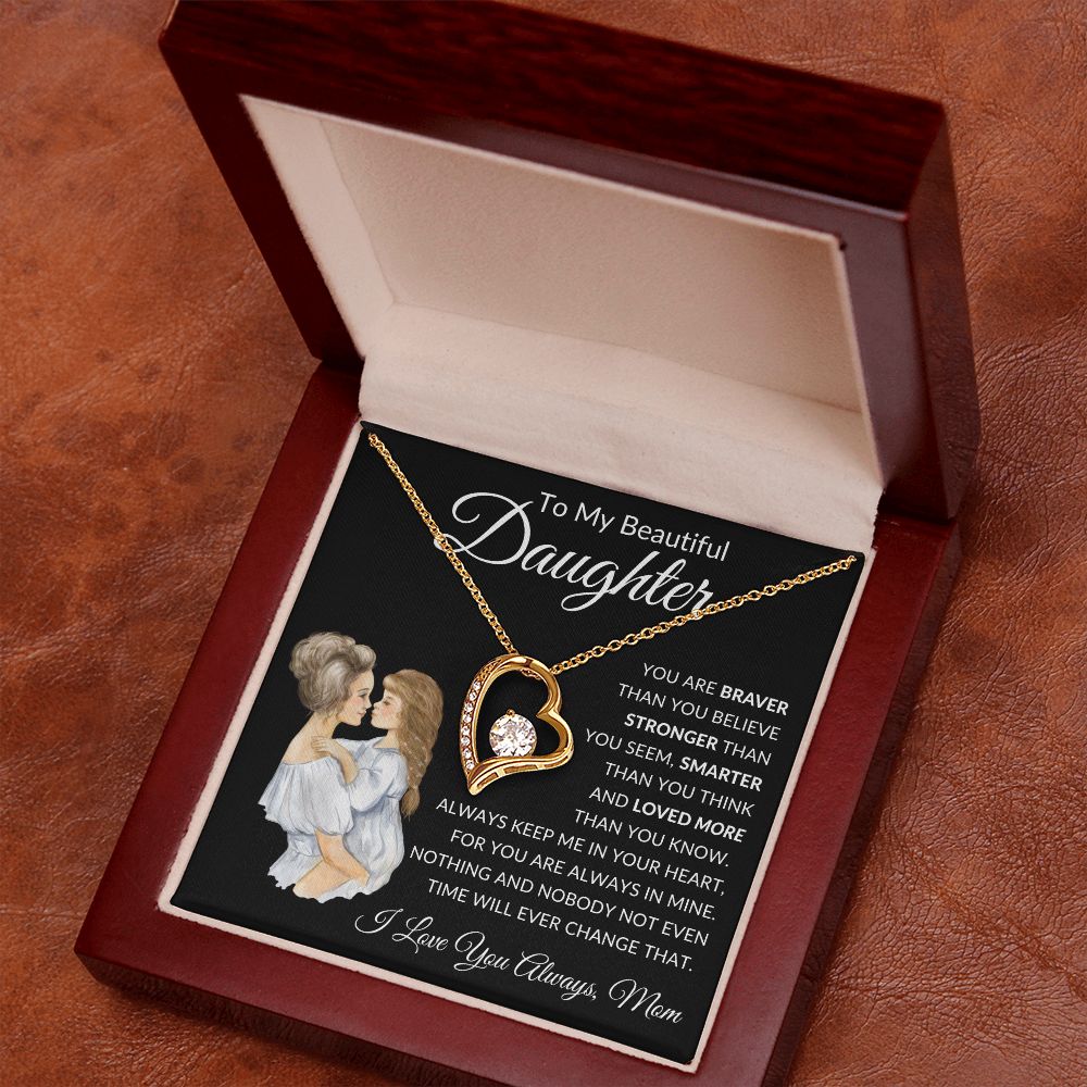 To My Beautiful Daughter | Forever Love Necklace