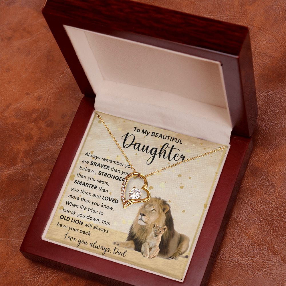 To My Beautiful Daughter | Forever Love Necklace