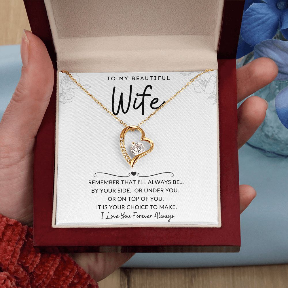 To My Beautiful Wife | Forever Love Necklace | I'll Always Be By Your Side