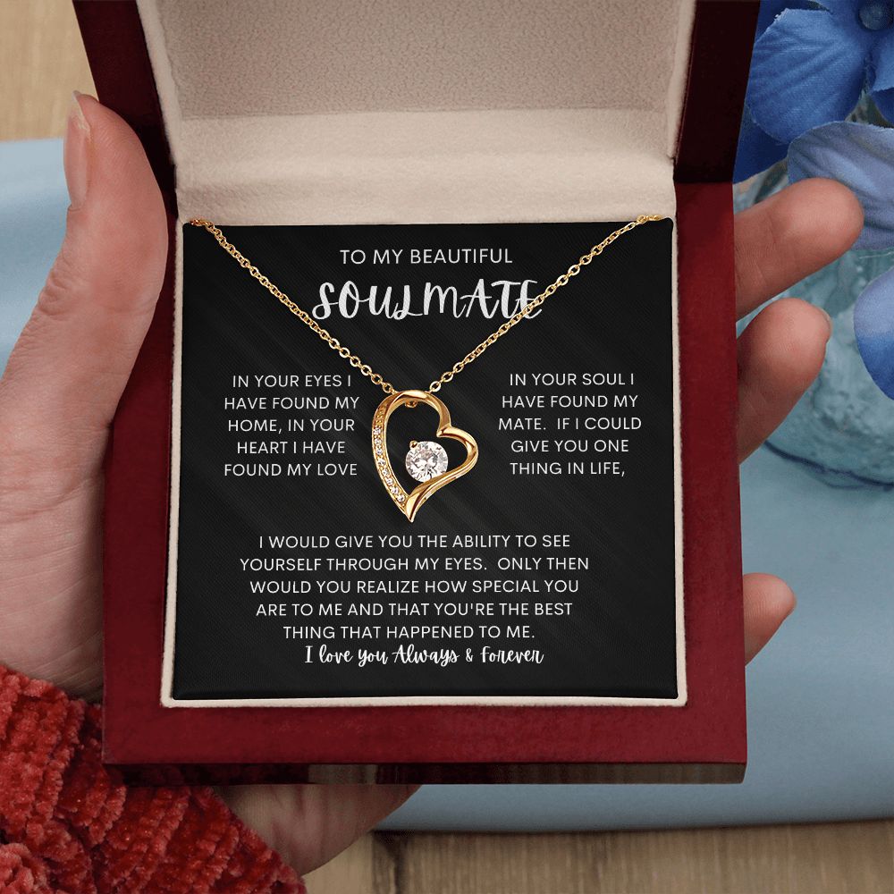 TO MY BEAUTIFUL SOULMATE | Soulmate gift, Anniversary gift, Wife necklace, Birthday gift