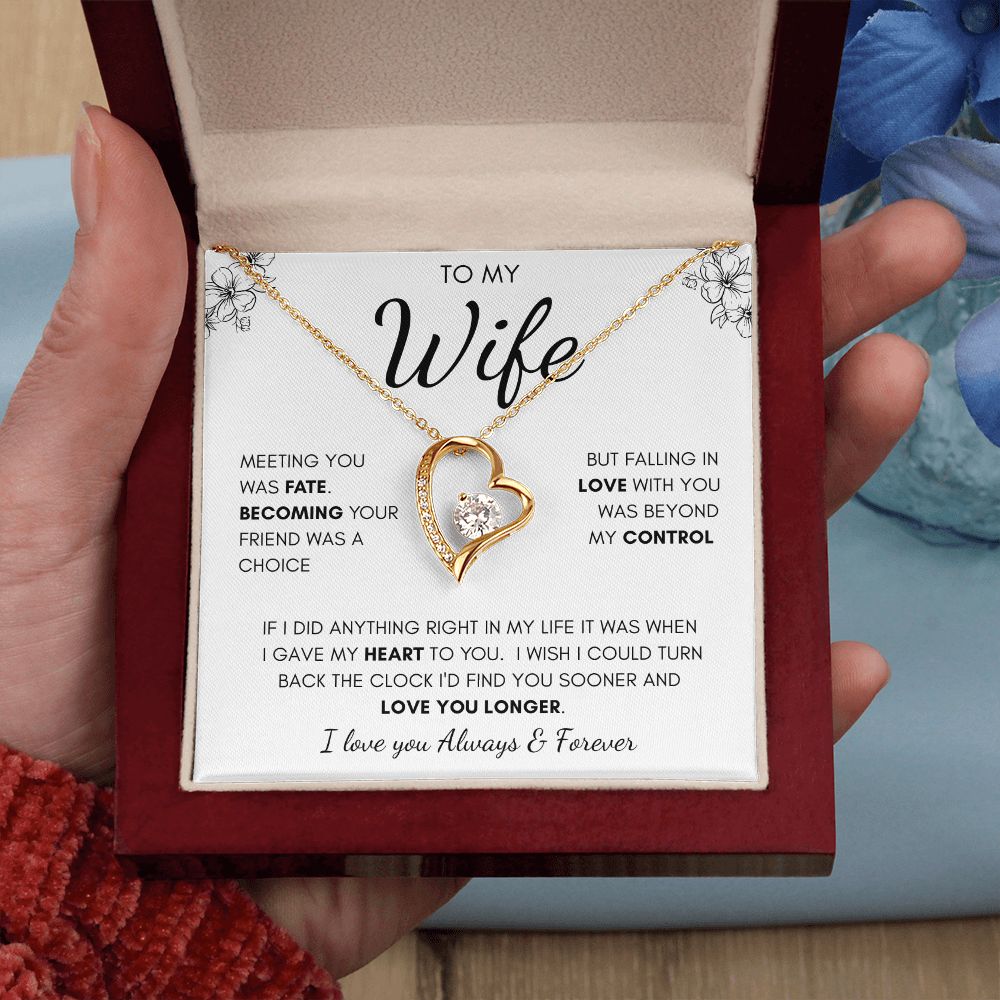 To My Wife | Forever Love Necklace | I Gave My Heart To You