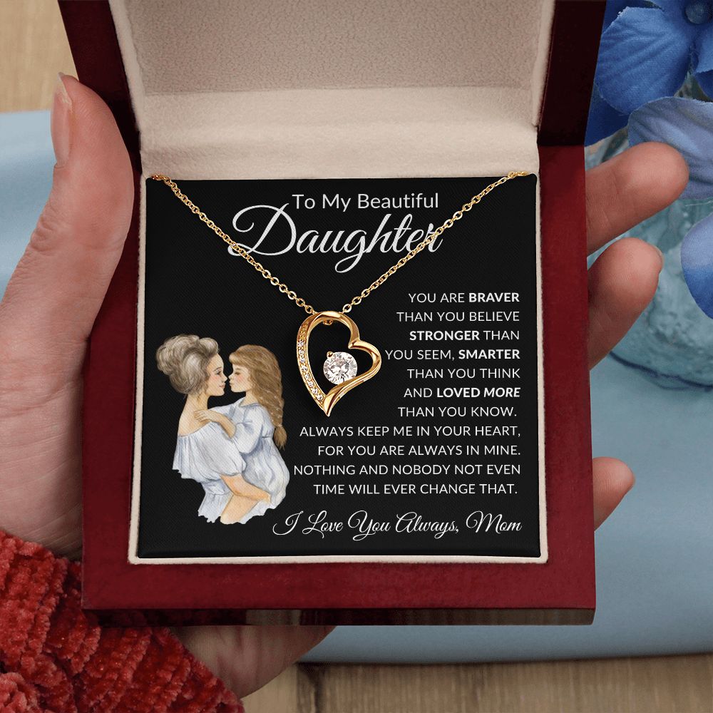 To My Beautiful Daughter | Forever Love Necklace