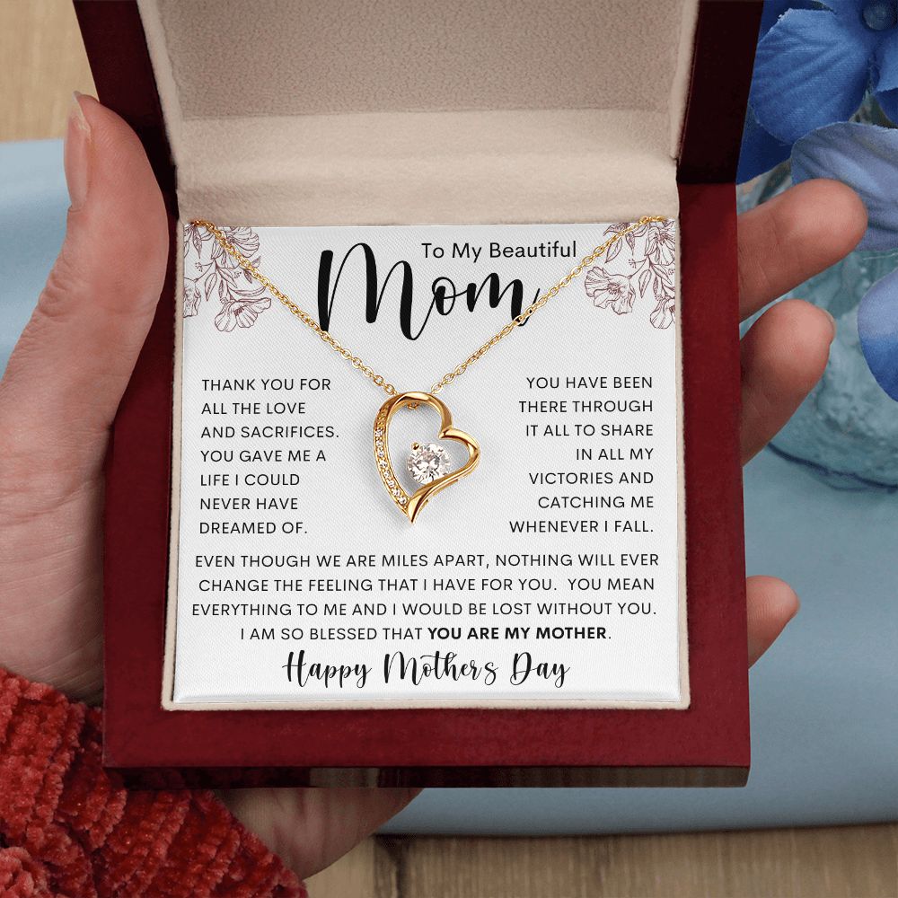 To My Beautiful Mom | Forever Love Necklace