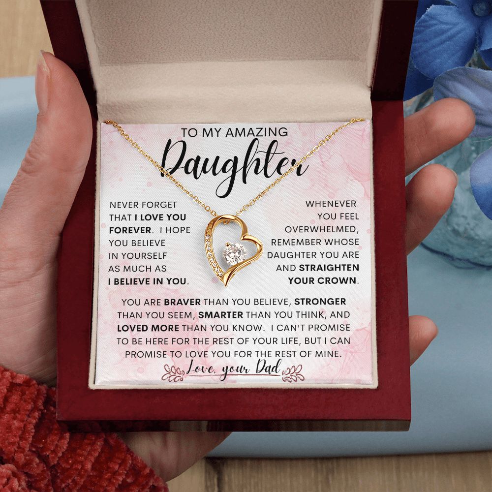 TO MY AMAZING DAUGHTER | Daughter Necklace, Birthday Gift, Father Daughter Gift, Gifts For Daughter, Gift From Dad
