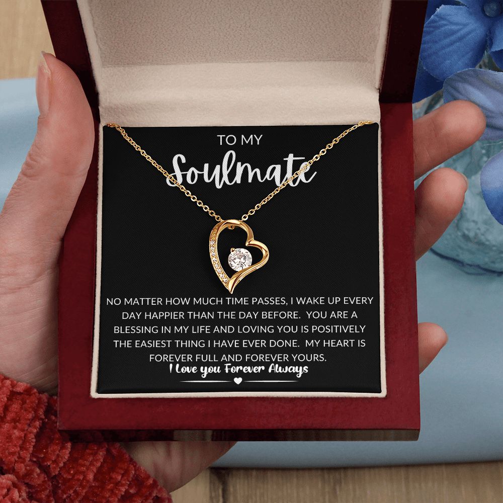 TO MY SOULMATE | Forever Love Necklace | Gift for soulmate, Anniversary gift, Girlfriend necklace, Gift for wife, Birthday gift