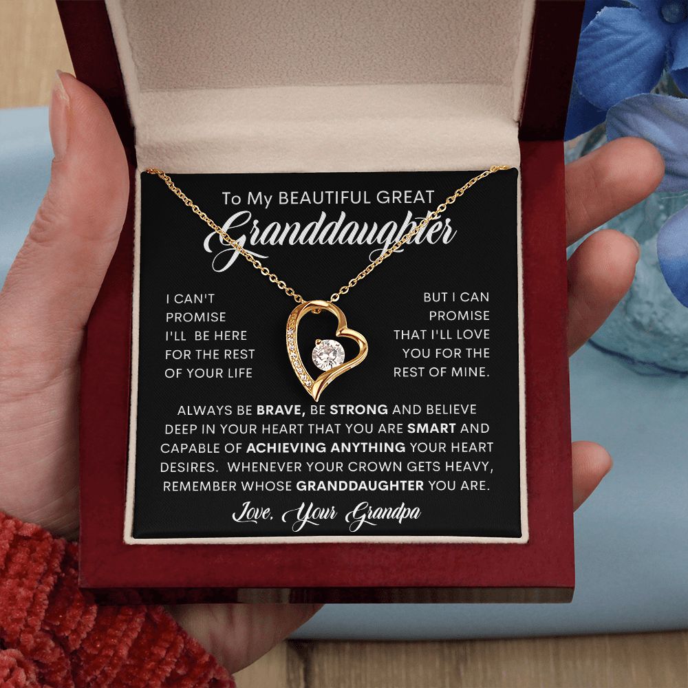 To My Beautiful Great Granddaughter | Forever Love Necklace