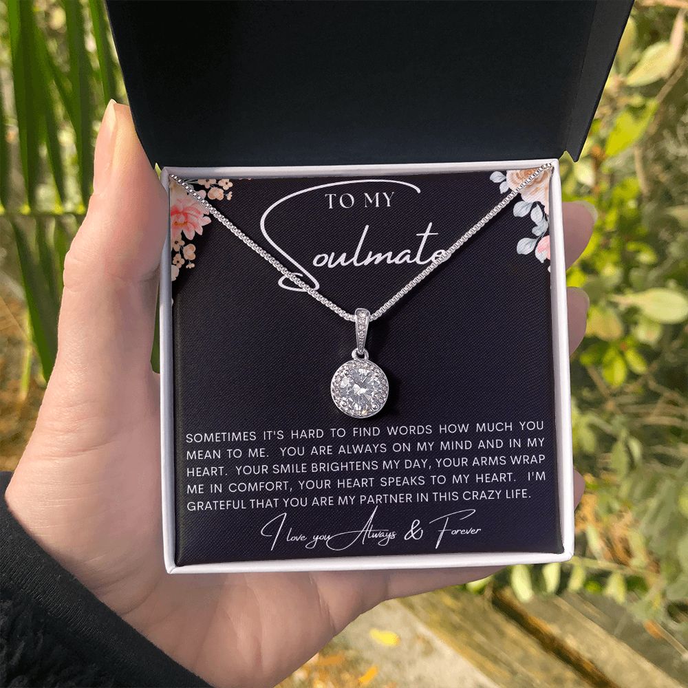 TO MY SOULMATE | Eternal Hope Necklace | Gift for soulmate, Anniversary gift, Girlfriend necklace, Gift for wife, Birthday gift