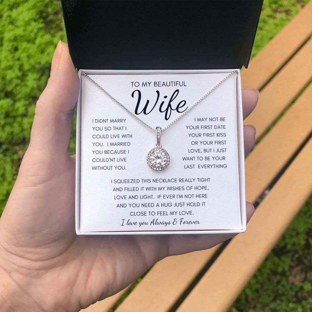TO MY BEAUTIFUL WIFE | Eternal Hope Necklace | Anniversary gift Gift from husband Wife birthday gift Wife anniversary Gift for wife