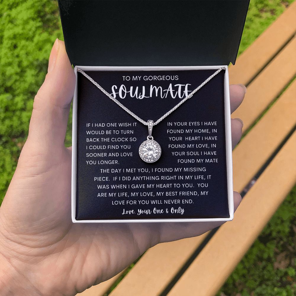 TO MY GORGEOUS SOULMATE | Eternal Hope Necklace | Soulmate necklace, Soulmate gift, Anniversary gift, Gift for soulmate Wife necklace