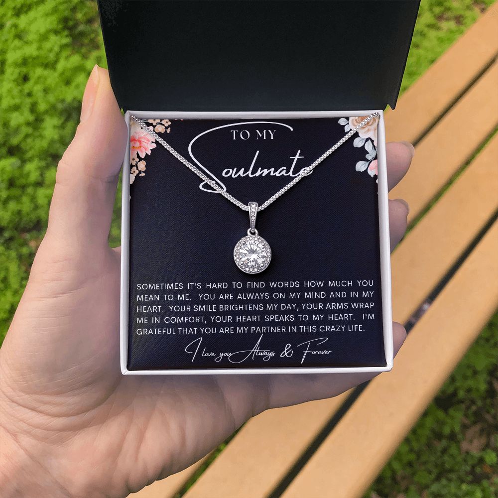 TO MY SOULMATE | Eternal Hope Necklace | Gift for soulmate, Anniversary gift, Girlfriend necklace, Gift for wife, Birthday gift