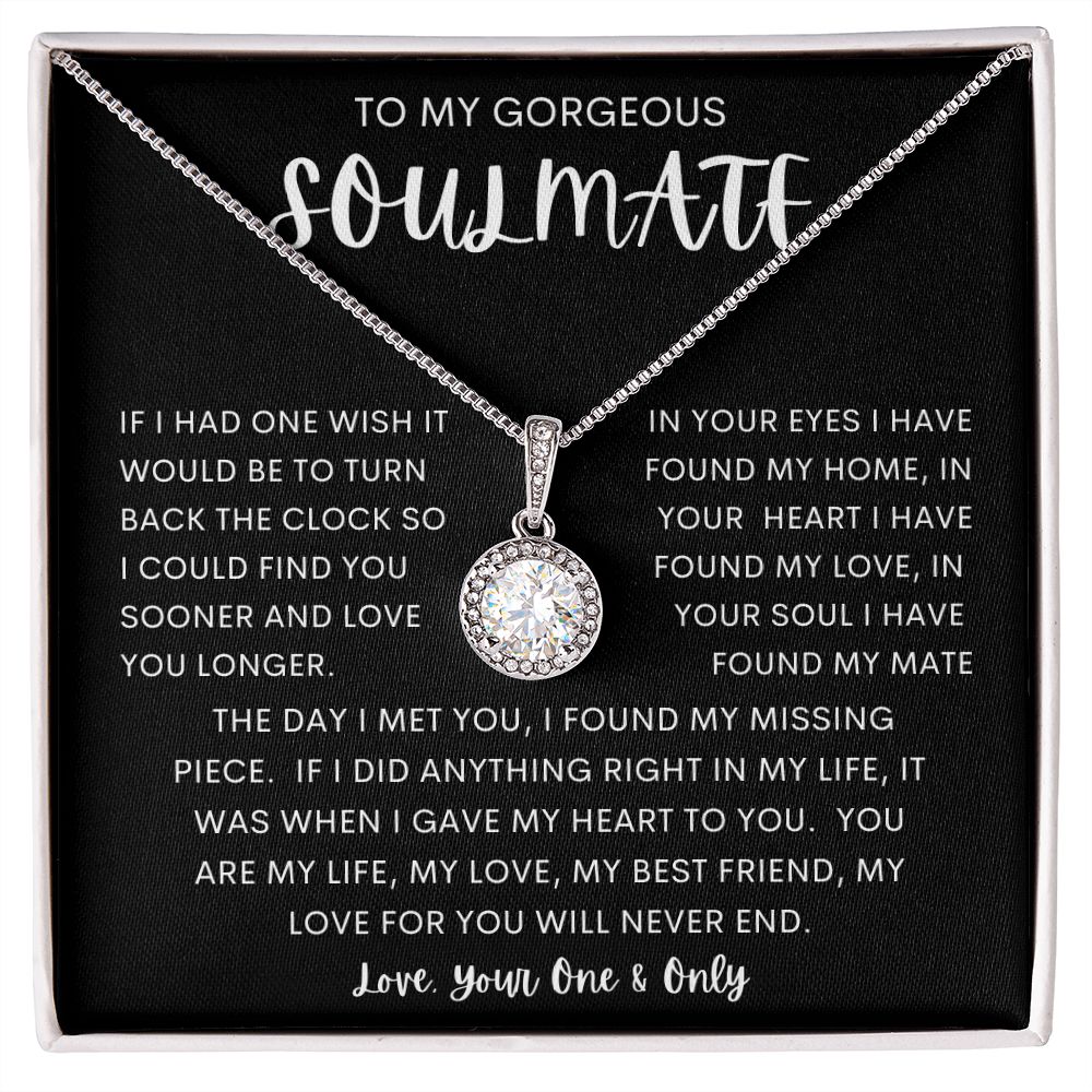 TO MY GORGEOUS SOULMATE | Eternal Hope Necklace | Soulmate necklace, Soulmate gift, Anniversary gift, Gift for soulmate Wife necklace