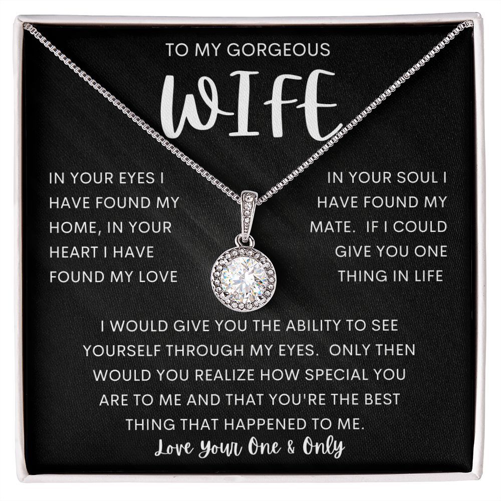 TO MY GORGEOUS WIFE | Eternal Hope Necklace | Anniversary gift Gift from husband Wife birthday gift Wife anniversary Gift for wife