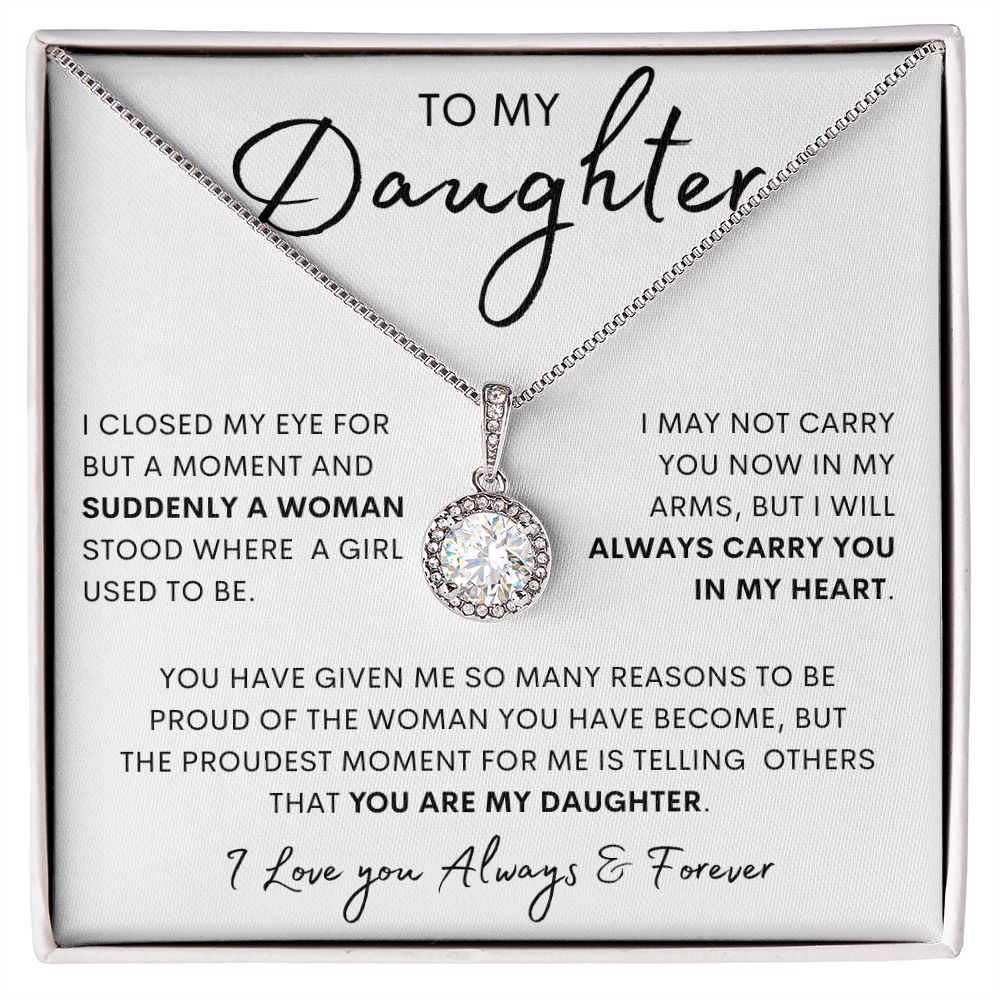 To My Daughter | Eternal Hope Necklace | Wedding Jewelry | Birthday Gift | Gift For Her | Mother Daughter Gift