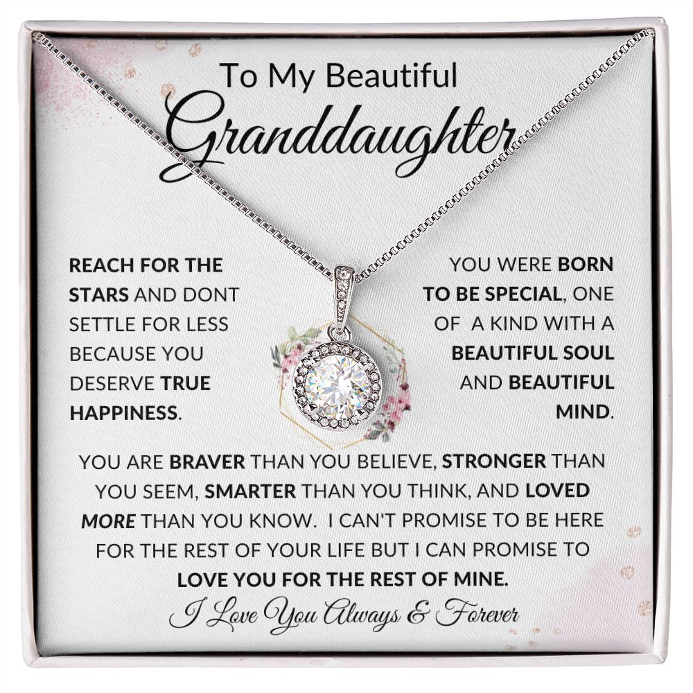 To My Beautiful Granddaughter | Eternal Hope Necklace | Braver, Stronger, Smarter