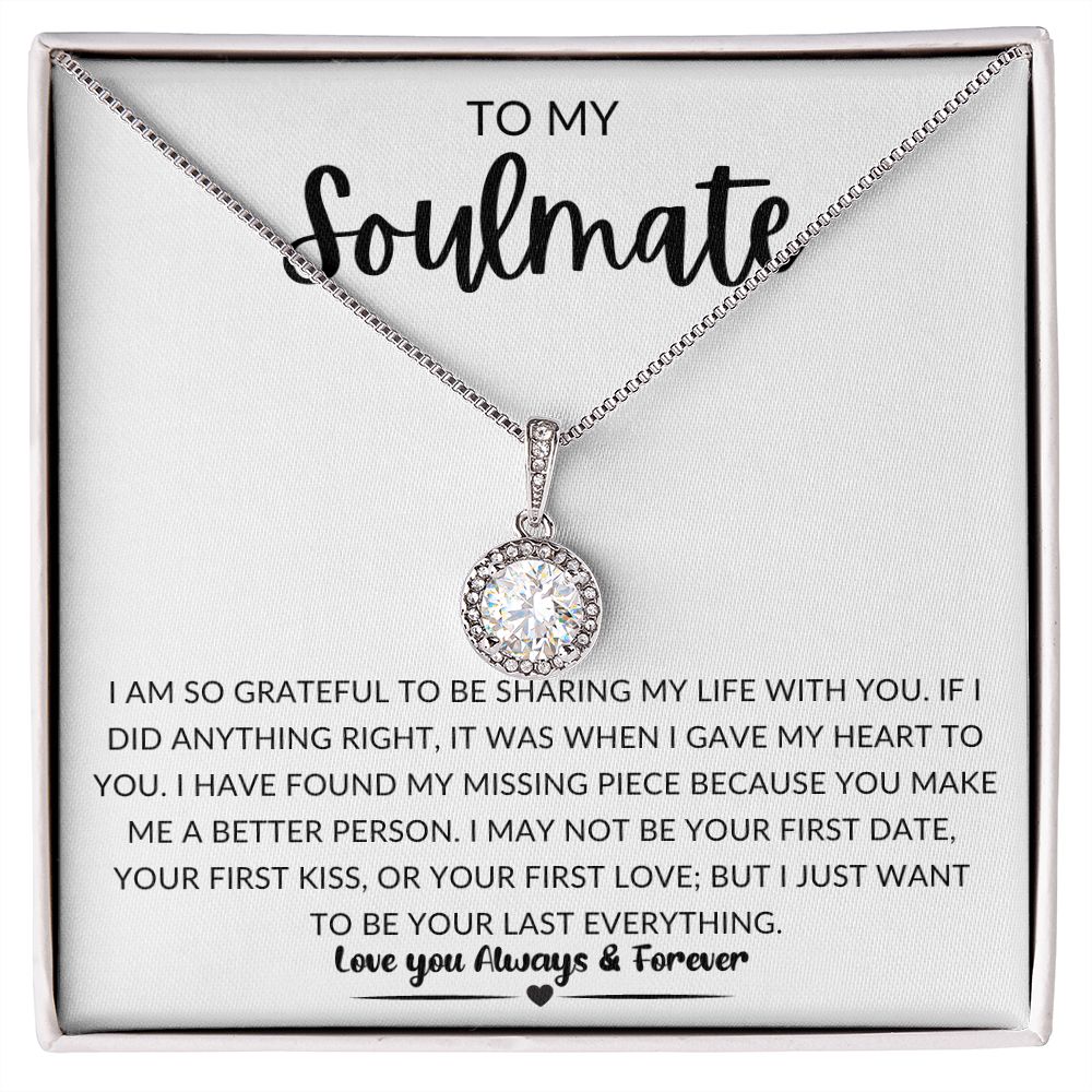 TO MY SOULMATE | Eternal Hope Necklace | Gift for soulmate, Anniversary gift, Girlfriend necklace, Gift for wife, Birthday gift