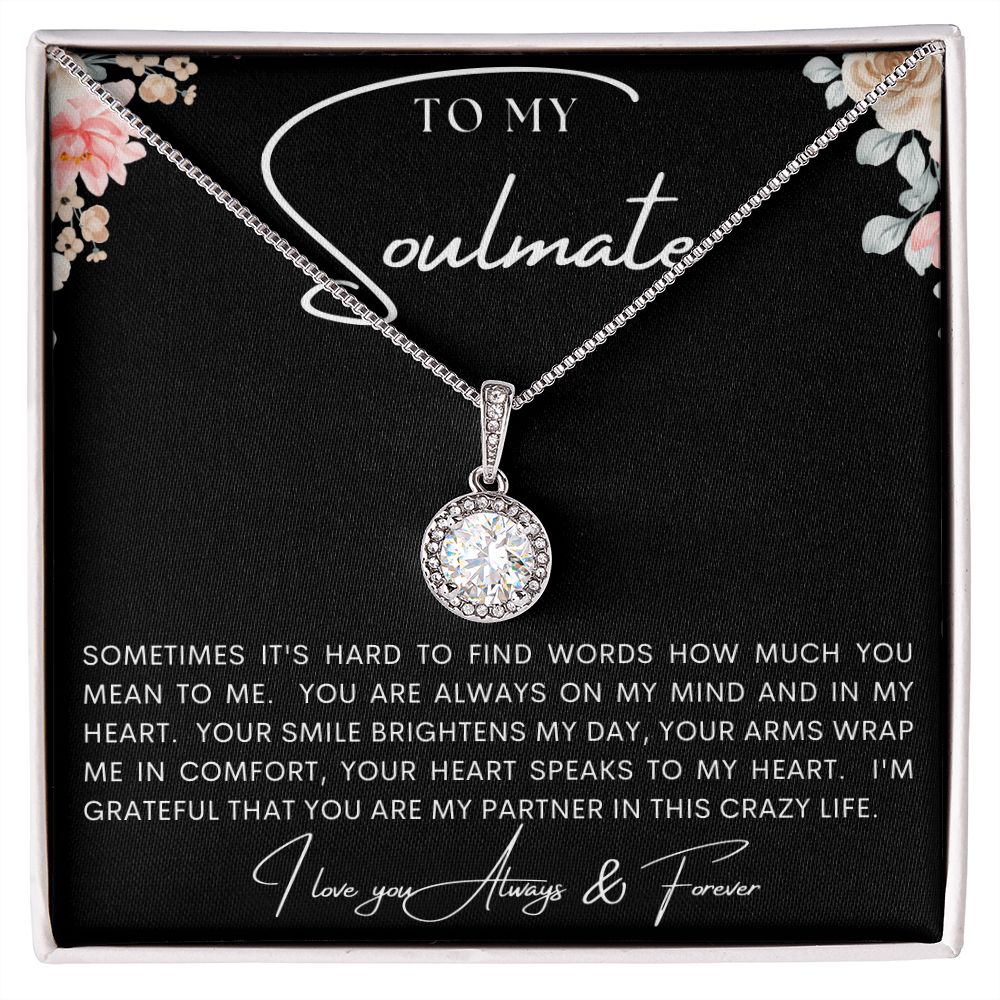 TO MY SOULMATE | Eternal Hope Necklace | Gift for soulmate, Anniversary gift, Girlfriend necklace, Gift for wife, Birthday gift