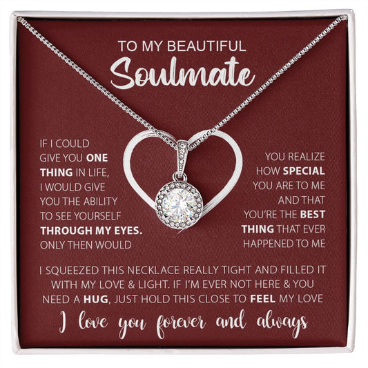 To My Soulmate, Eternal Hope necklace, Gift for soulmate, Anniversary gift, Girlfriend necklace, Gift for wife, Birthday gift