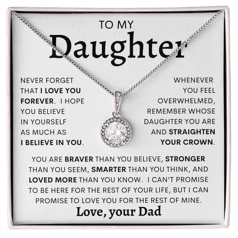 TO MY DAUGHTER FROM DAD | Eternal Hope Necklace | Daughter Birthday, Gift From Dad, Dad To Daughter Gift, Daughter Father Gift