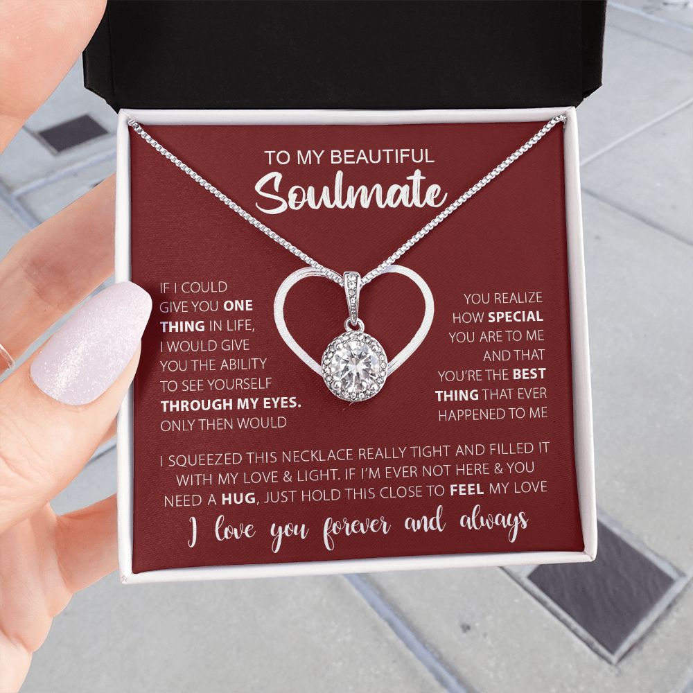 To My Soulmate, Eternal Hope necklace, Gift for soulmate, Anniversary gift, Girlfriend necklace, Gift for wife, Birthday gift