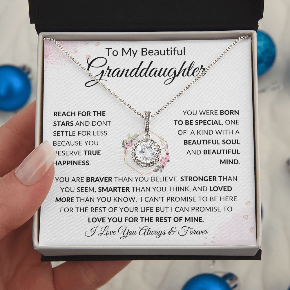 To My Beautiful Granddaughter | Eternal Hope Necklace | Braver, Stronger, Smarter