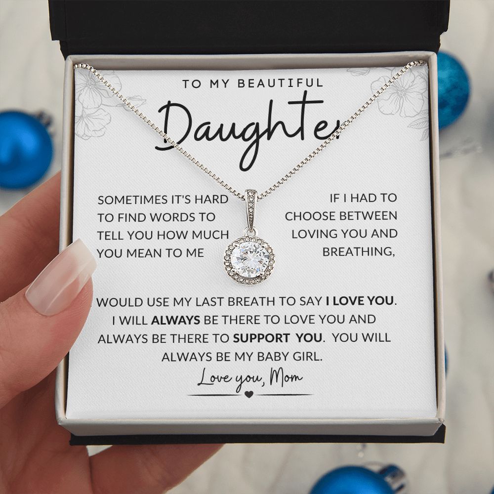 TO MY BEAUTIFUL DAUGHTER | Eternal Hope Necklace |  Birthday Gift | Daughter Gift From Mom | Daughter Necklace
