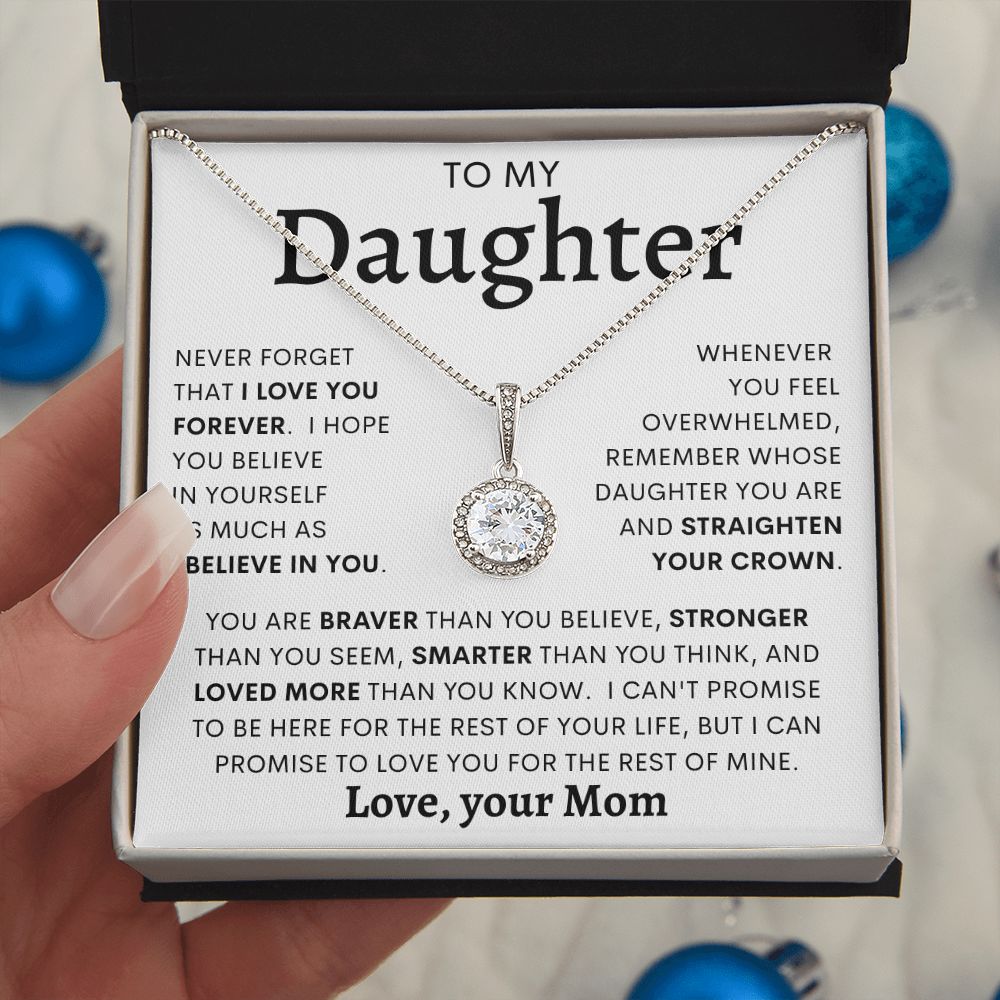 TO MY DAUGHTER MOM | Eternal Hope Necklace | Daughter Necklace, Birthday Gift, Mother Daughter Gift, Gifts For Daughter, Gift From Mom