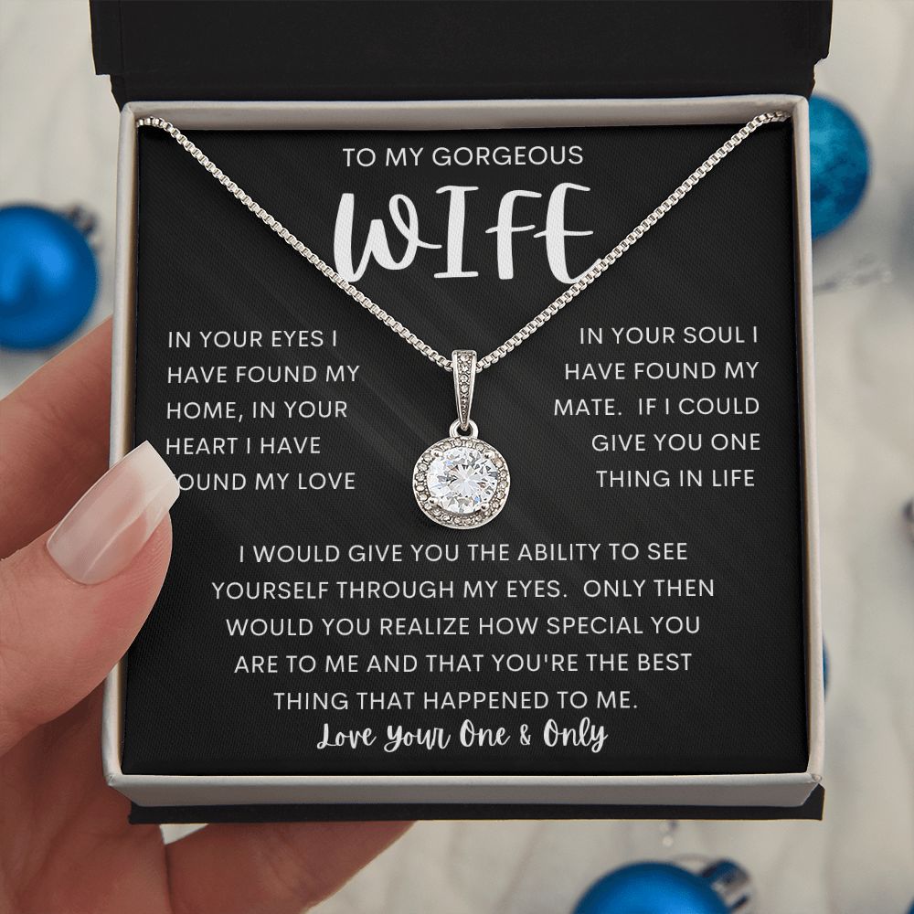 TO MY GORGEOUS WIFE | Eternal Hope Necklace | Anniversary gift Gift from husband Wife birthday gift Wife anniversary Gift for wife
