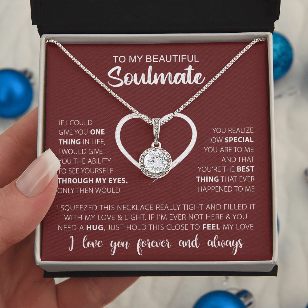 To My Soulmate, Eternal Hope necklace, Gift for soulmate, Anniversary gift, Girlfriend necklace, Gift for wife, Birthday gift