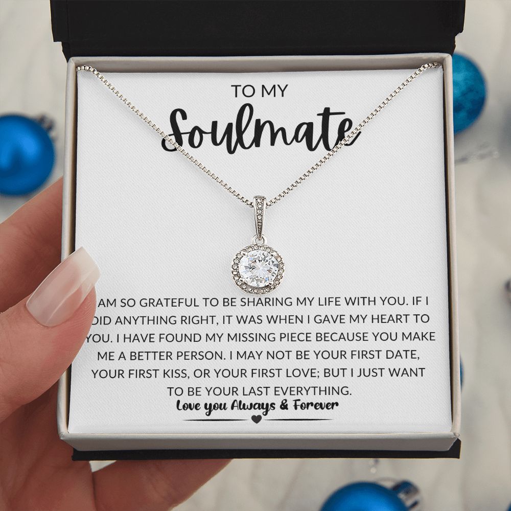 TO MY SOULMATE | Eternal Hope Necklace | Gift for soulmate, Anniversary gift, Girlfriend necklace, Gift for wife, Birthday gift