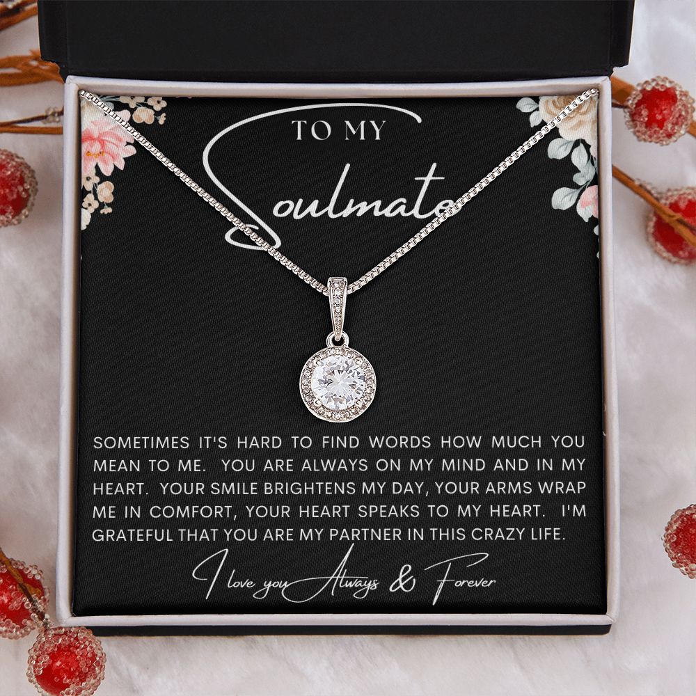 TO MY SOULMATE | Eternal Hope Necklace | Gift for soulmate, Anniversary gift, Girlfriend necklace, Gift for wife, Birthday gift
