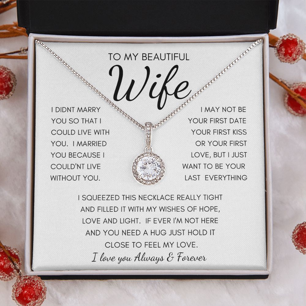 TO MY BEAUTIFUL WIFE | Eternal Hope Necklace | Anniversary gift Gift from husband Wife birthday gift Wife anniversary Gift for wife
