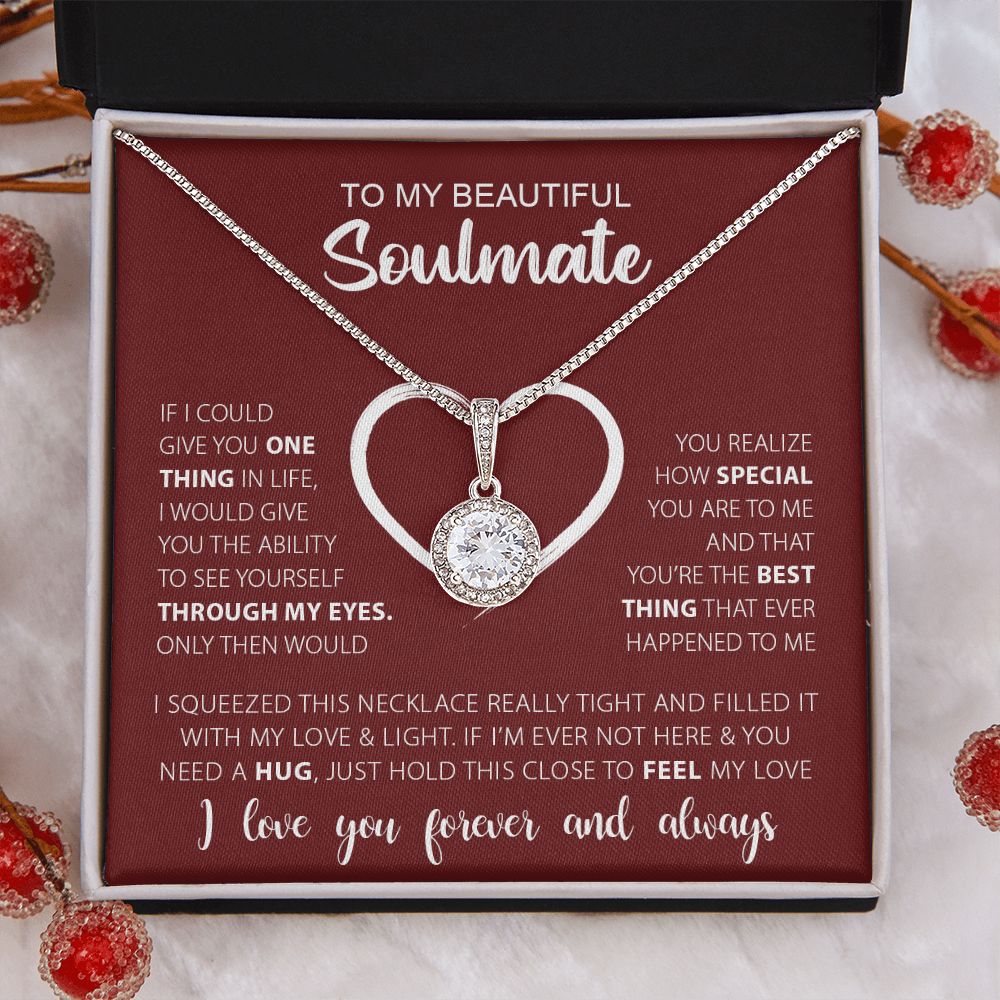 To My Soulmate, Eternal Hope necklace, Gift for soulmate, Anniversary gift, Girlfriend necklace, Gift for wife, Birthday gift
