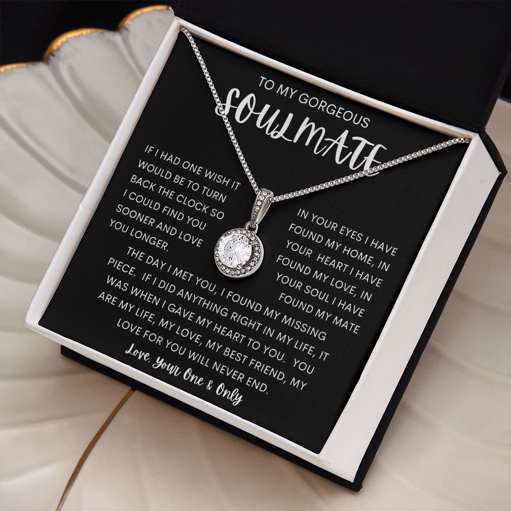 TO MY GORGEOUS SOULMATE | Eternal Hope Necklace | Soulmate necklace, Soulmate gift, Anniversary gift, Gift for soulmate Wife necklace