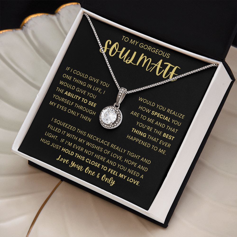 TO MY GORGEOUS SOULMATE | Eternal Hope Necklace | Soulmate necklace, Soulmate gift, Anniversary gift, Gift for her, Gift for soulmate